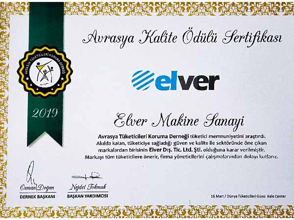 2019 EURASIA QUALITY AWARD